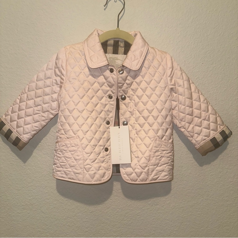 Burberry Colin Quilted Jacket in Ice Pink - Picture 2 of 7
